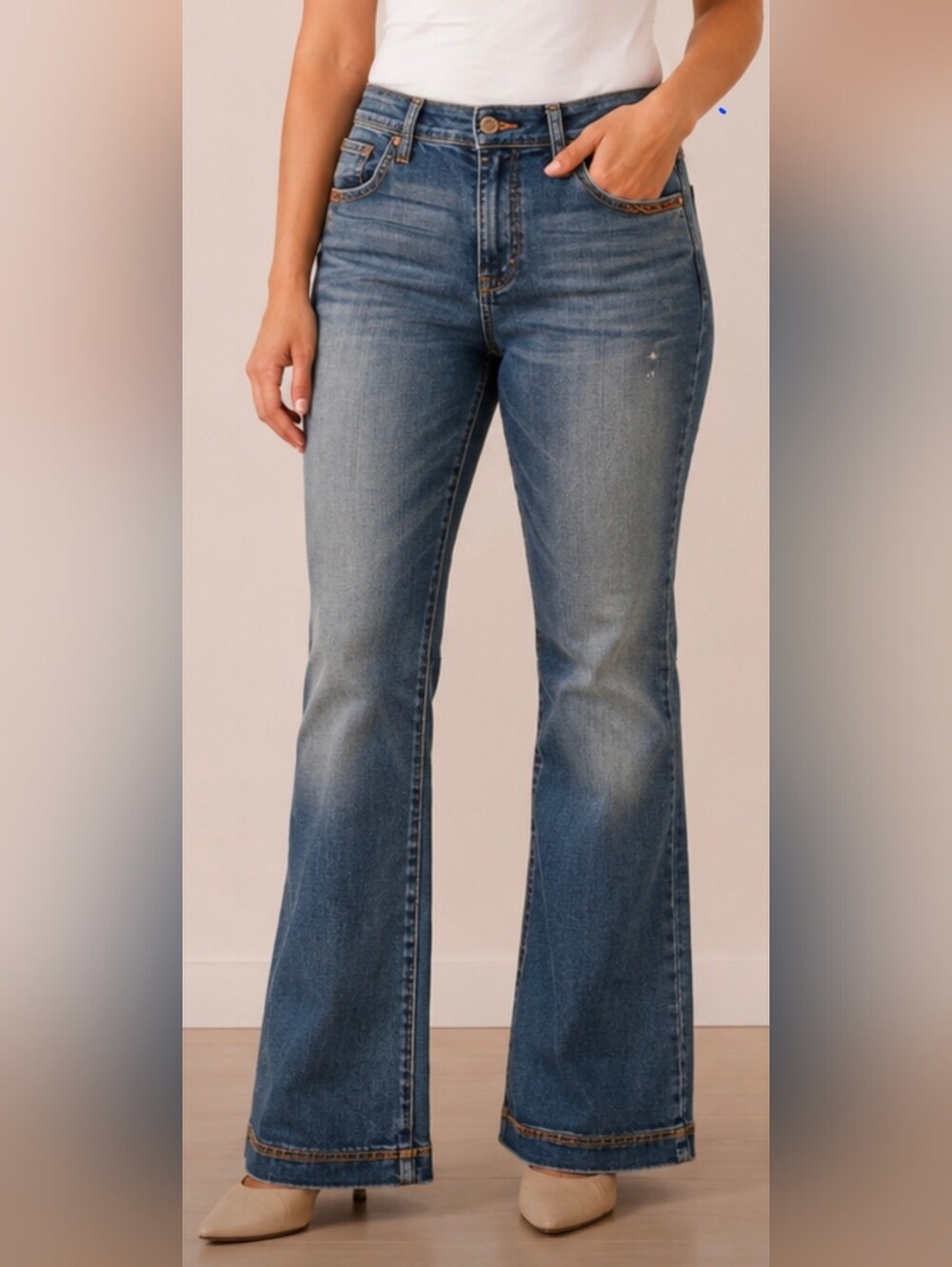Genetic Denim Women's Medium Blue Flare Jeans Size 32